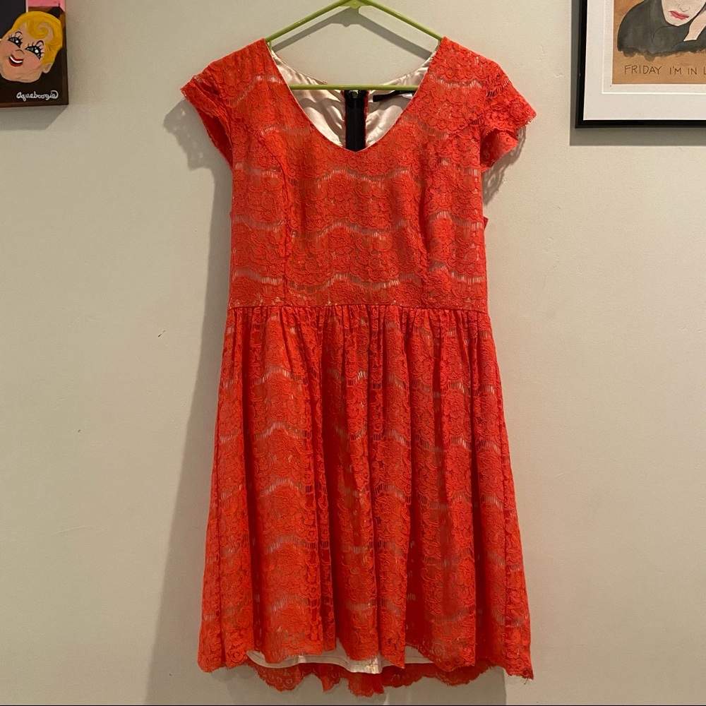 Red lace Kensie Dress